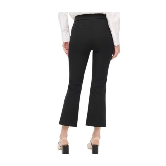 J.Crew Black Kelsey Pant Womens Size 0 Tall  Flared Cropped Trousers - Picture 2 of 6